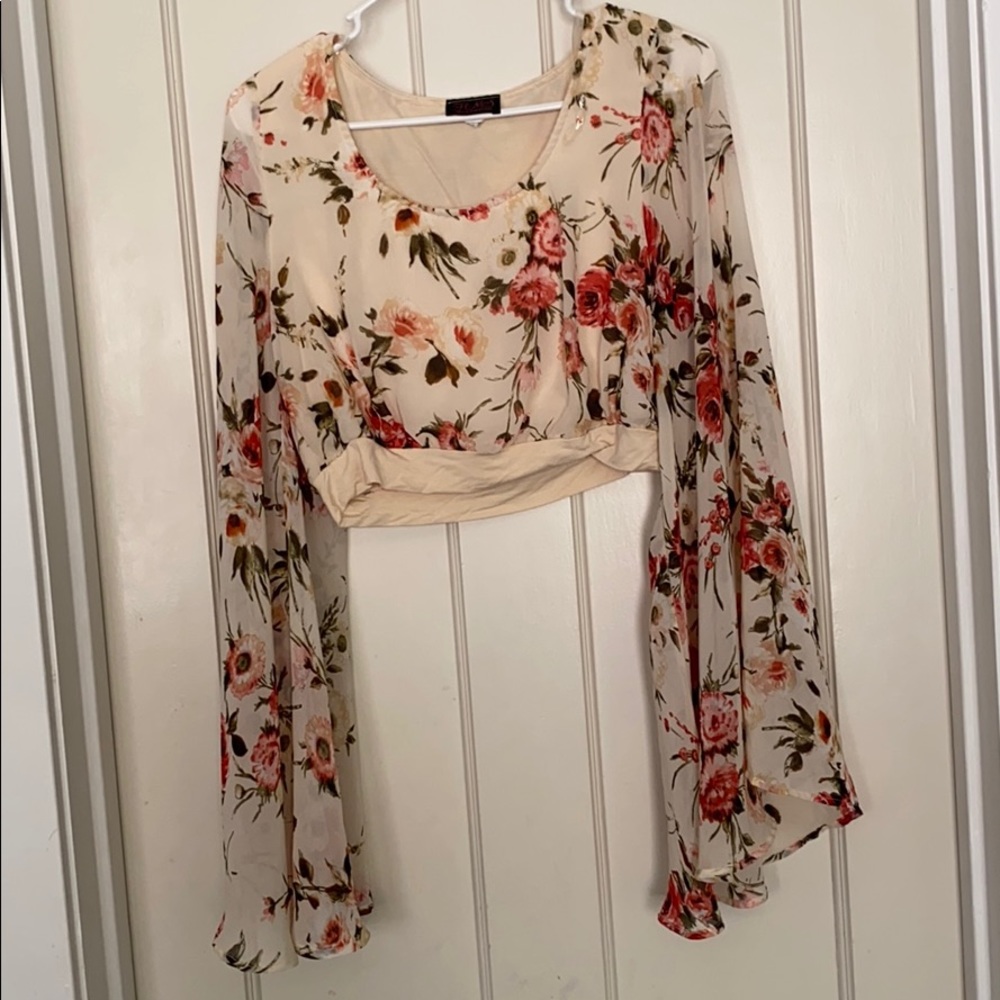 Floral print crop top